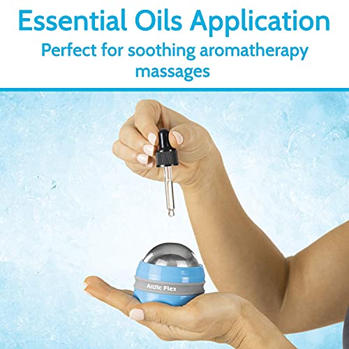 Arctic Flex Cold Massage Roller Ball (2 Pack) - Cryoball Massage Hand Ice | Ball - Sore Muscle Cold Therapy - Deep Tissue Depuffer Pain Relief - Jaw Eye Ice Depuffing Tool for Migraine, Injury, Foot