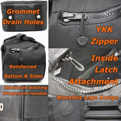Akona Weight Bag BlackOut - Heavy-Duty Dive Gear Storage - color: BlackOut