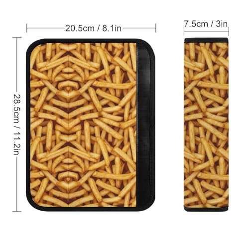 Universal Soft and Comfortable Car Seat Straps Shoulder Pads for Adult Use, Stroller Pushchair High Chair, 2PCS Food French Fries Harness Pads Strap - color: Pattern 1088