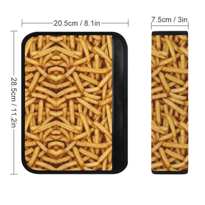 Universal Soft and Comfortable Car Seat Straps Shoulder Pads for Adult Use, Stroller Pushchair High Chair, 2PCS Food French Fries Harness Pads Strap - color: Pattern 1088