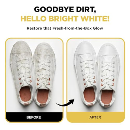Gold Standard Shoe Cleaning Kit for White Sneakers & Tennis Shoes | Sneaker Cleaning Kit, Removes Dirt & Stains from Leather, Canvas & Mesh - style: Shoe Cleaner Kit