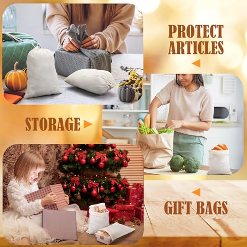 Tatuo 800 Pcs Cotton Muslin Bags with Drawstring Reusable Cloth Sachet Pouch Empty Gift Canvas Bags Bulk for Jewelry Home Party Favors (4 x 6 Inch) - size: 1 count (Pack of 800)