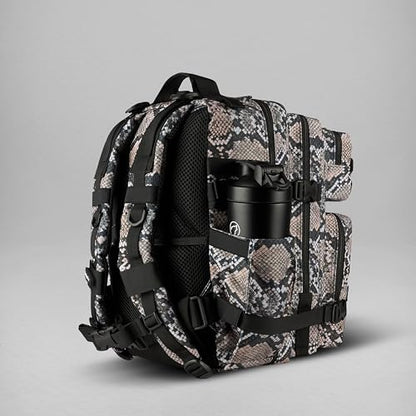WOLFpak 35L Athletic Gym Backpack - Durable 1000D Waterproof Oxford Material with MOLLE Webbing, Laptop Pocket - color: Python