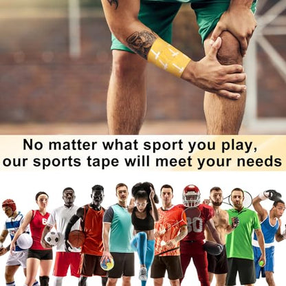MiniInflat 2 Pcs Christian Cross Athletic Tape Sports Tape 2in x 23ft Religion Jesus Wrist Wrap for Soccer Football Baseball, Gift for Graduation Teacher Nurses Week Pentecost(Yellow,Crosses) - color: Yellow, style: Cross