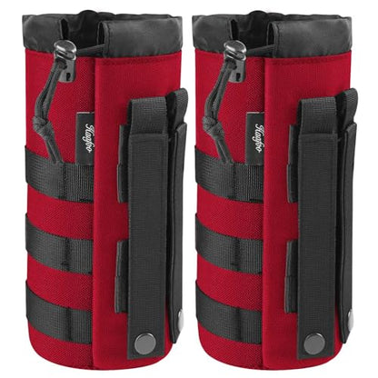 Molle Water Bottle Holder, Upgraded 1000D Nylon Tactical Molle Water Bottle Pouch, Sports Water Bottle Bag Bottom Mesh Lining Hydration Carrier for Camping, Climbing, Hiking and Travelling - color: Gray-Camo