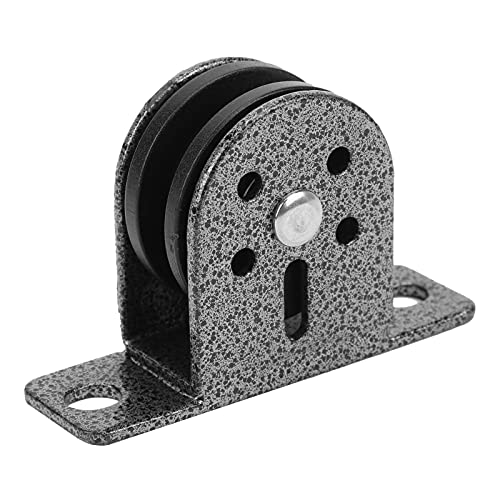 Smooth Sliding, high Strength DIY Solid Single Wheel Pulley Block with 300kg Load for Home Fitness Cable Machine Build, Portable Stainless Steel and Nylon Pulley Design,