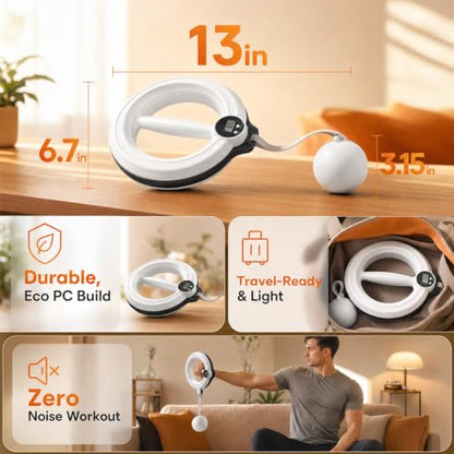 360° Rotating Arm Trainer with Counterweight Ball for Wrist and Forearm | Compact Upper Body Exerciser for Wrist, Forearm and Arm Training at Home, in the Office or While Traveling
