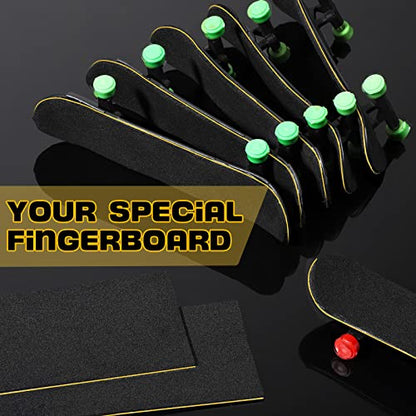 100 Pcs Fingerboard Grip Tape, 110x36mm No-Slip Foam Grip Tape for Finger Skateboards, Fingerboard Accessories for Finger Board Deck, Black
