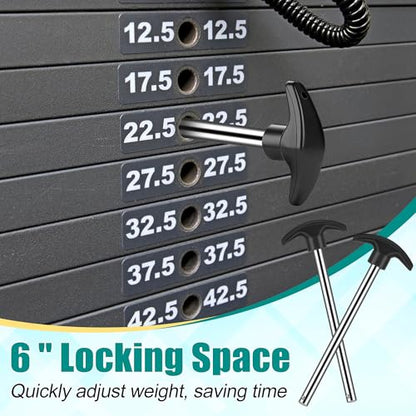 3P Weight Stack Pins, 6" Locking Space Gym Pin Weight Stack | Replacement for Lifting Machine Strength Training (3/8" Diameter)