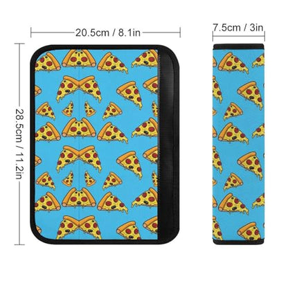 2 Pack Universal Fit Car Seat Belt Pad for Adult Use, All Vehicles, Pizza Blue Seat Belt Covers Cushion, Anti-Slip Pad - color: Pattern 557