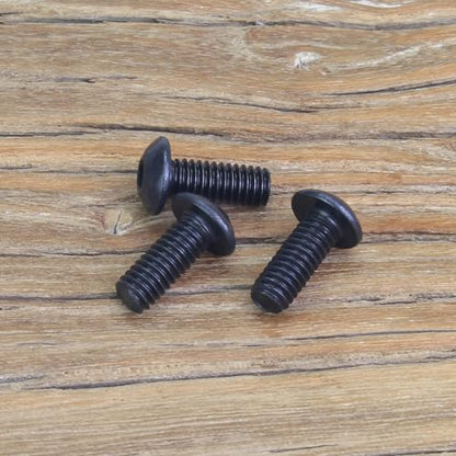 105 Pieces M4 x 10mm Button Head Socket Cap Screws, Thread Pitch 0.7mm, Sutemribor M4 Black Screws, 10.9 Grade Alloy Steel, Black Oxide Finish, Fully Threaded - size: M4 x 10mm, style: Button Head
