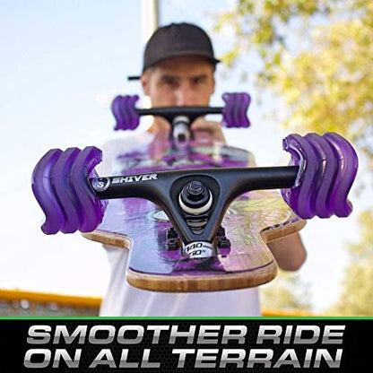Shark Wheel 60 mm 78a Skateboard Wheels | California Roll | 4-Pack - color: Purple
