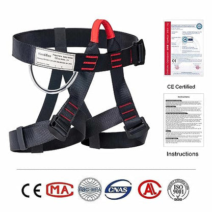 Caving & Rappelling Safety Belt for Ziplining, Fire Rescuing & Tree Climbing - Half Body Belt for Women & Men