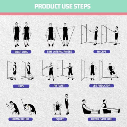 VEICK 10-150LBS Resistance Bands with Handles, Ankle Straps, Door Anchor | Accredited Lab Certified, 100% Natural Latex, Versatile for Yoga, Pilates, Strength, Home Gym - color: Macaron 2, style: 10-150LBS