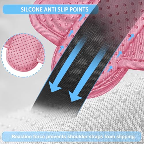 ZINZ 2-Pack Universal Shoulder Pad with Ultra thick Cushion for Bag Luggage Bag Crossbody, Plus Long & Anti-Slip & Breathable,Pink-2Pack - color: Pink-2pack