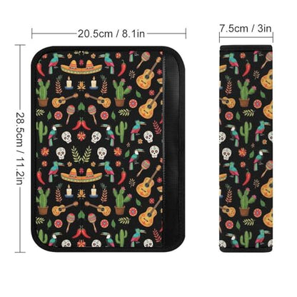 2PCS Tie Dye Neon Sugar Skull Car Seat Belt Pad Universal Soft and Comfortable Harness Pads Strap for Kids, Car Seats Pushchair Strollers High Chair Pushchair - color: Pattern 916