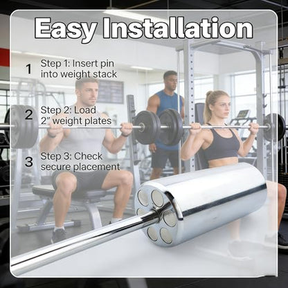 Gym Pin Extender for Weight Stack 10mm Cable Machine Adapter Fit for 2'' 50.8mm Weight Plates Heavy Duty Steel Extension for Gym Cable Machine