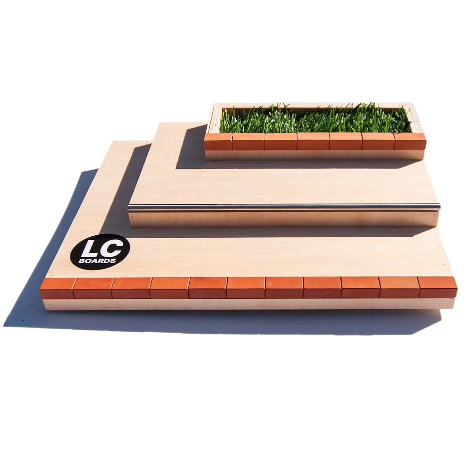 LC Boards Fingerboard 3 Block Plaza RAMP Wood