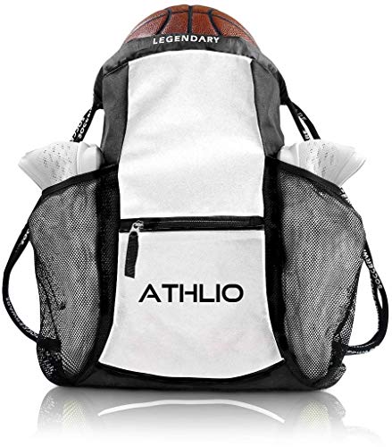 Soccerware Legendary Drawstring Gym Bag - Waterproof | For Sports & Workout Gear | XL Capacity | Heavy-Duty Sackpack Backpack - color: White/Black