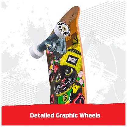 TECH DECK DGK Handboard, Authentic Mini Skateboard | 9x Larger than a Fingerboard, Hands Only, Authentic Graphics, Die-Cast Trucks, Skateboard Gifts for Kids & Collectors Ages 6+ - style: DGK
