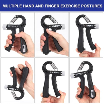 XPRT Fitness Hand Grip Strengthener [2 Pack] | Adjustable Resistance 10-130lb | Forearm Hand Exerciser for Athletes, Musicians, Rock Climbing & Rehabilitation | Premium Grip Strength Trainer - color: 2 Pack