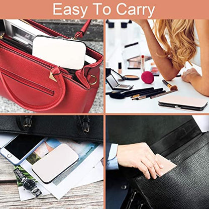 AOMIG Nail Clippers Set, 7 pcs Professional Portable Manicure Kit, Eyebrow Grooming Face Hair Clippers, Stainless Steel Nail Care Tools with Luxurious Leather Case for Travel & Home - color: Pink