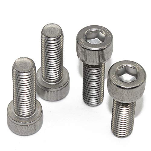 Fullerkreg M6-1.0 x 20MM Socket Head Cap Screws, Allen Socket Drive, Din 912, AISI 304 Stainless Steel (18-8), Full Thread, Bright Finish, Machine Thread, Quantity 20 - size: M6-1.0 x 20MM