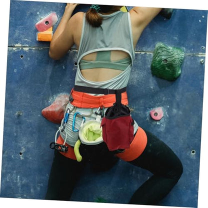Kisangel Chalk Bag for Rock Climbing and Bouldering Waist Belt Zippered Storage Pockets for Essentials for Gymnastics and Weightlifting Activities