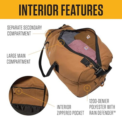 Carhartt Classic Duffels, Heavy-Duty Bag for Jobsite, Gym, & Travel, 120L, Black - color: Black, style: 120l