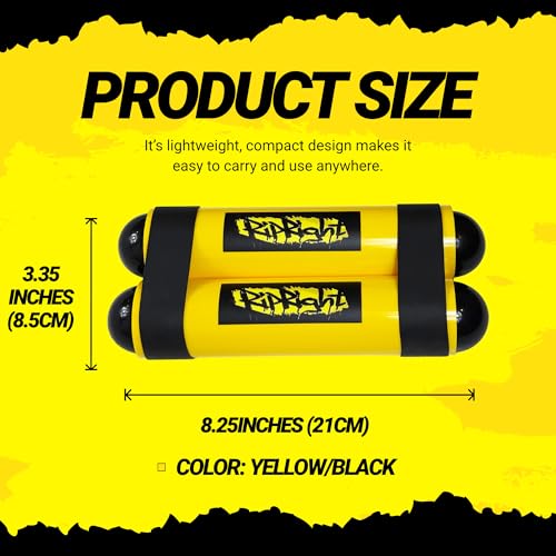 Premium RipStick Pillz, Workout Equipment for Joint Rehab, Shoulder Strength, Resistance Training, and Muscle Building, with 6 Adjustable Resistance Bands - color: Yellow/Black