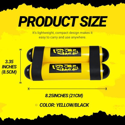 Premium RipStick Pillz, Workout Equipment for Joint Rehab, Shoulder Strength, Resistance Training, and Muscle Building, with 6 Adjustable Resistance Bands - color: Yellow/Black