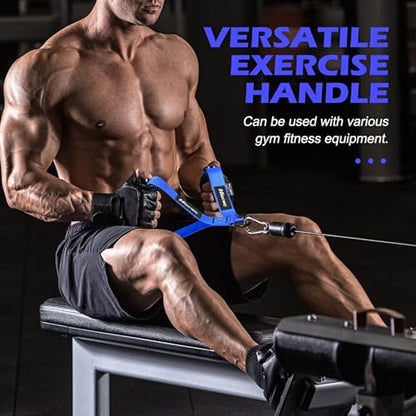 HOXWC Cable Handles Gym Equipment, Heavy Duty Resistance Band Handles, Replacement Exercise Handles for Cable Machine, Pulley System, Strength Trainer, Pull Down Workout, Home Gym Cable Attachments - color: Blue