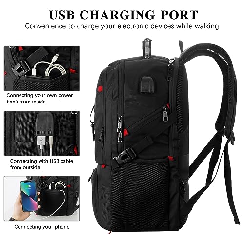 Boy School Backpack with Shoe Compartment,Gym Backpack with 17.3 inch Laptop Compartment for Men Women,Teens Bookbag College Student Travel Mochilas Escolares para Adolescentes - size: 17.3in