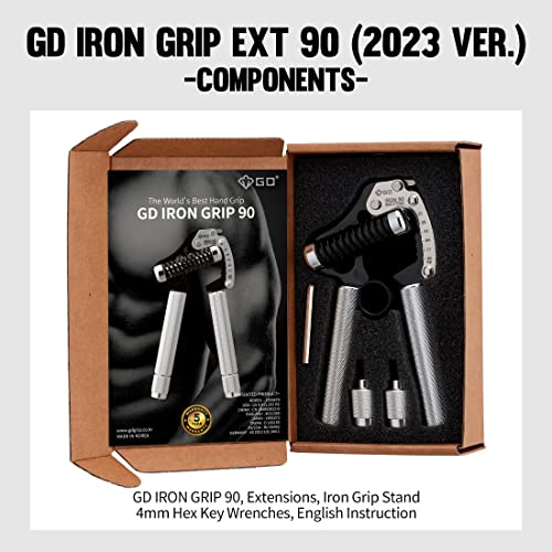 GD IRON GRIP Grip Strength Trainer Hand Gripper Forearm Strengthener Metal | Silent durable adjustable hand strengthening device, Hand exerciser squeezers, arm wrestling training equipment, grip trainer