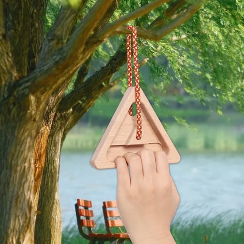 Majnesvon Wooden Climbing Hangboard, Professional Fingerboard Trainer with Multiple Grip Types - Rock Climbing Training Board for Home & Gym - size: Triangle