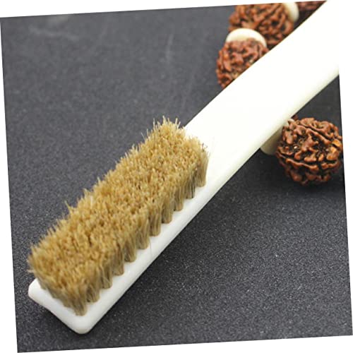 GARVALON 2pcs Natural Walnut Stone Cleaning Brush Sturdy for Outdoor Rock Climbing