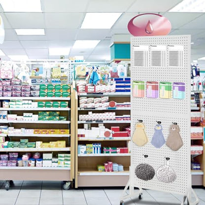 Eastern Tree 30 Packs 6" Metal Pegboard Hooks, Standard Hooks is Fit to Pegboard Display and Pegboard Panels, White - size: 6 Inch