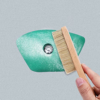 Premium Rock Climbing Brush with Thick Ultra Durable Boar's Hair Bristles, Bouldering Brush with Strong Handle, Uni-Sex Boulder Brushes as Rock Climbing Gift (CJ-CB2001A +CJ-CB2045B)