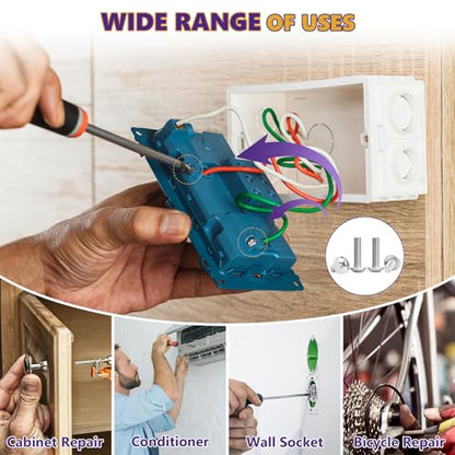 20Pcs 6-32x1 Phillips Pan Head Machine Screws Kit 304 SS for Outlet | Full Thread, Anti-Rust & Anti-Corrosion, For DIY & Cabinet Fix, Wall Switch Plates & Receptacle Mount, Storage Case Included - size: 6-32 x 1