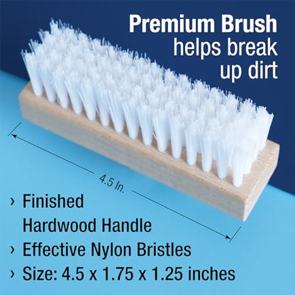 CleanKicks Shoe Cleaning Kit - Footwear Cleaner for Sneakers, Boots, Cleats, and Many Other Shoe Types - (4 Ounce Bottle and Brush). Packaging May Vary Between Green and Blue.