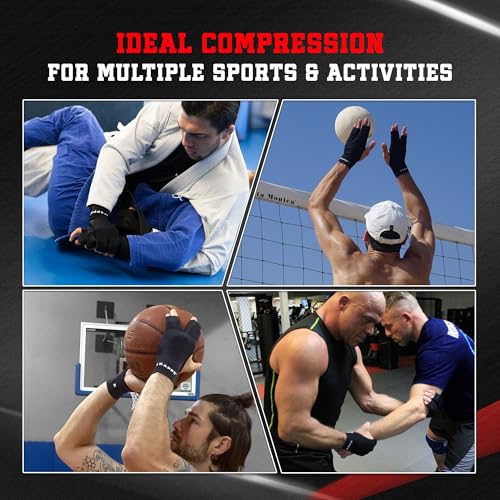 Finger Support Athletic Compression Gloves, Splint Alternative, Unisex XXL | Athletic Buddy Tape & Trigger Finger Sleeve & Brace, Arthritis Pain Relief & Joint Stabilizer for All Sports - size: XX-Large, style: Original Glove
