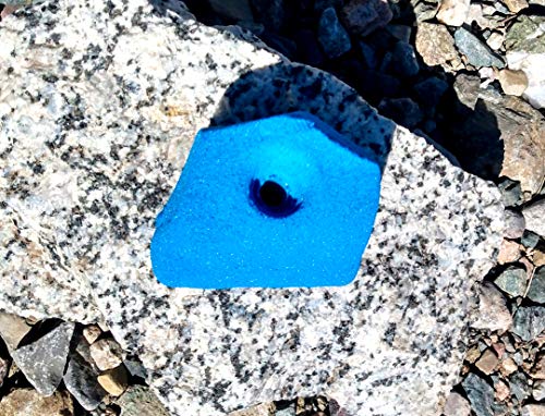 Single Handed Jug Polyurethane Bolt-On Rock Climbing Wall Hand Hold - color: Blue