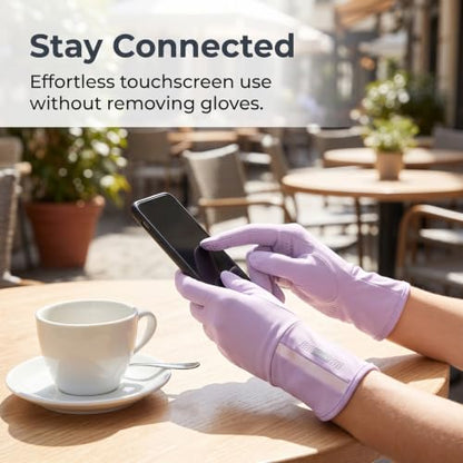 Fingerless Sun Protection Gloves for Women, Driving Gloves, Touchscreen Anti-Slip - color: Beige