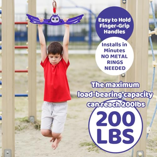 Ninja Twist Swing-360 Degree Handle Rotation Promotes Sensory Development, Arm Strength,Swingset Accessories Outdoor-Swing Spins Set (Purple) - color: Purple
