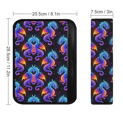 Universal Soft and Comfortable Car Seat Straps Shoulder Pads for Adult Use, Stroller Pushchair High Chair, 2PCS Cute Galaxy Dragon Harness Pads Strap - color: Pattern 845