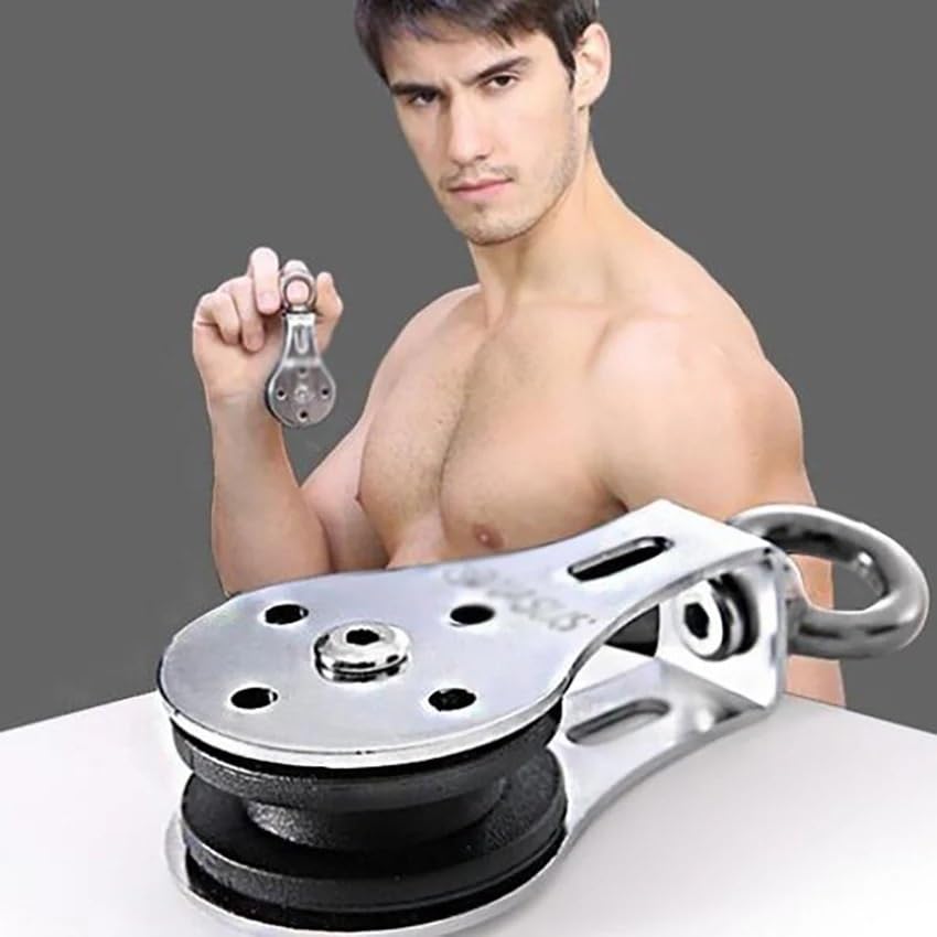 M8 Hanging Ring Mute Pulleys Bearing Wheels DIY Fitness Sports Lifting Pulley Wire Rope Rolling Wheel Fitness Accessories