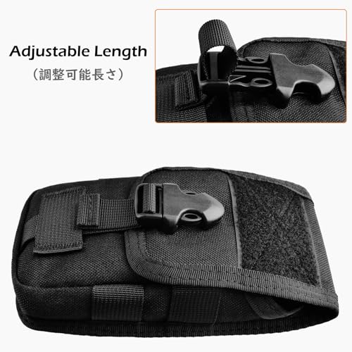 TRIWONDER Tactical Phone Pouch Molle, Smartphone Holster Bag EDC Utility Cellphone Lock Card Holder Organizer Fit for Waist Belt Case - color: 03 Black