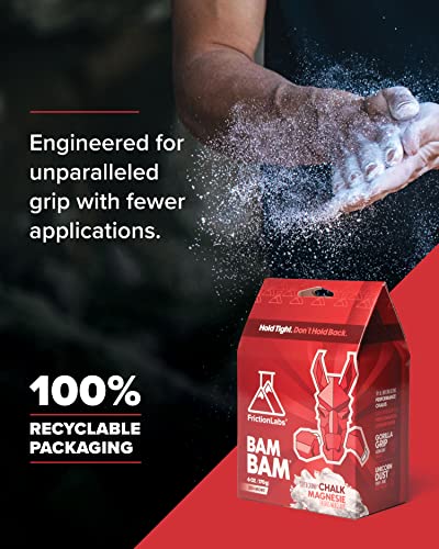 Friction Labs Premium Loose Climbing Chalk - High-Performance Hand Chalk with Superior Grip for Bouldering, Climbing, Weightlifting & More - Long Lasting & Skin Friendly Powdered Chalk - size: 6 oz/170 g - Loose Chalk, style: Super Chunky Texture - Bam Ba