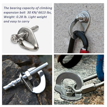 304 Stainless Steel Climbing Bolt Kit, Heavy-Duty Climbing Holds Hanger 1/2"-for Outdoor Climbing Walls, Bouldering Gyms, and DIY Home Training Setups (6 Sets) - color: 6 sets