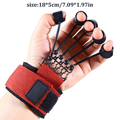 Finger Stretcher Exerciser 60LB Finger Extensor Trainer Finger Resistance Band Finger Strengthener for Hand Red 18x5 cm, Finger Exerciser